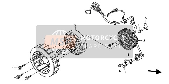 Honda NSC502WH 2013 Generador para un 2013 Honda NSC502WH